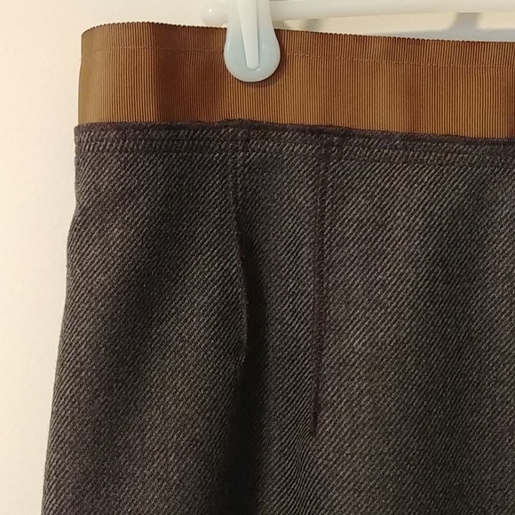 LOFT Brown Wool Pencil Skirt - Picture 3 of 7